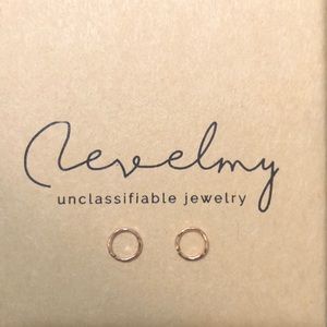 rose gold tiny hoop earrings, 14k gold filled